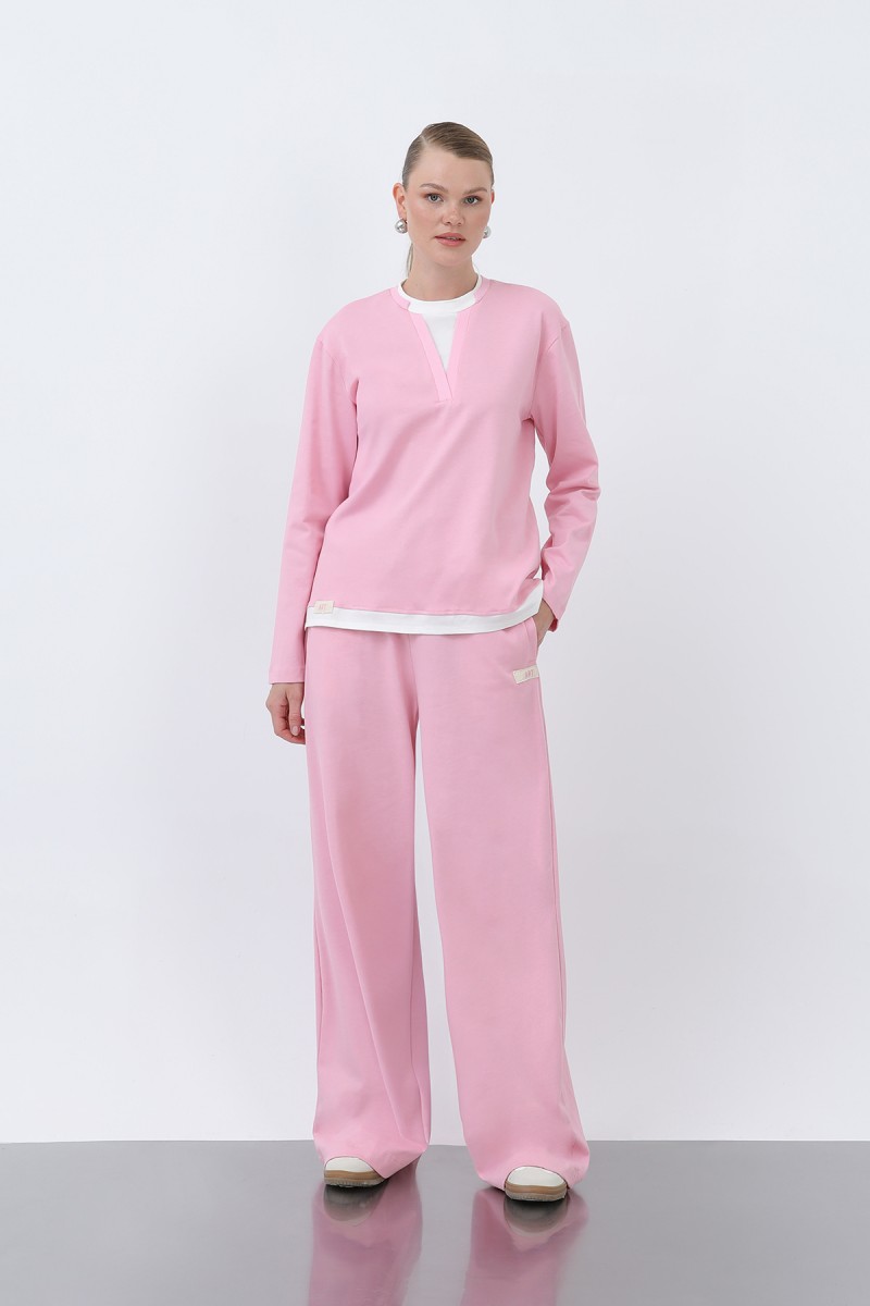 Kadın Basic Garnili Sweatshirt Kadın Basic Garnili Sweatshirt