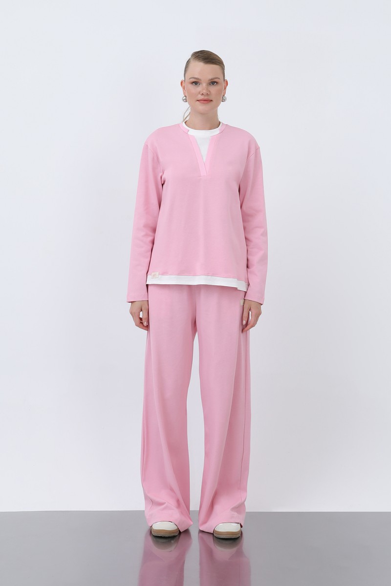 Kadın Basic Garnili Sweatshirt Kadın Basic Garnili Sweatshirt