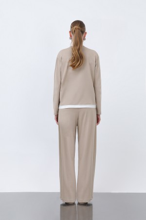 Kadın Basic Garnili Sweatshirt Kadın Basic Garnili Sweatshirt