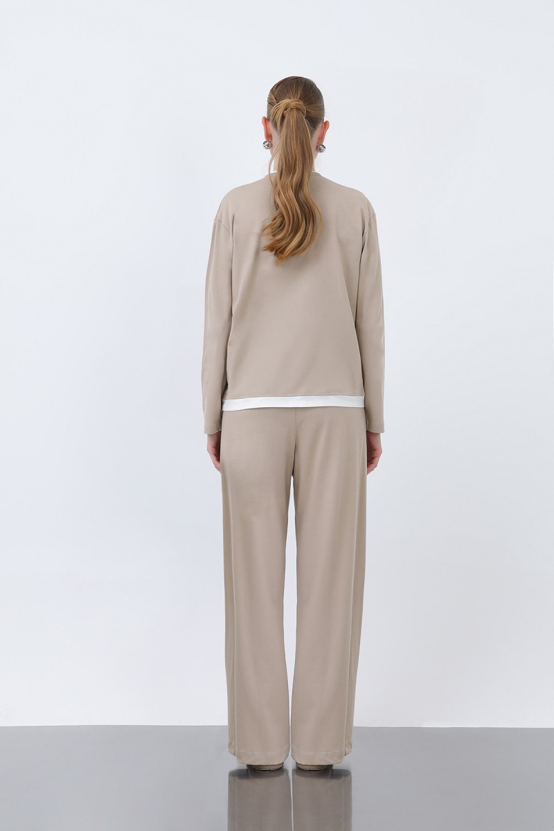 Kadın Basic Garnili Sweatshirt Kadın Basic Garnili Sweatshirt