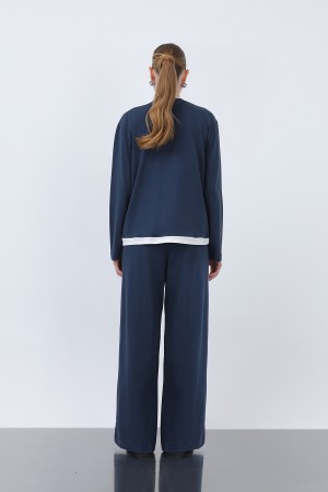 Kadın Basic Garnili Sweatshirt Kadın Basic Garnili Sweatshirt