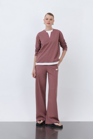 Kadın Basic Garnili Sweatshirt Kadın Basic Garnili Sweatshirt