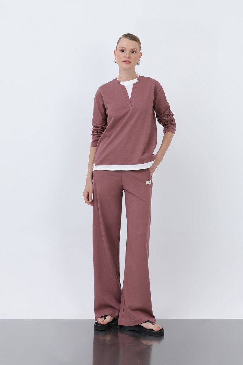 Kadın Basic Garnili Sweatshirt Kadın Basic Garnili Sweatshirt