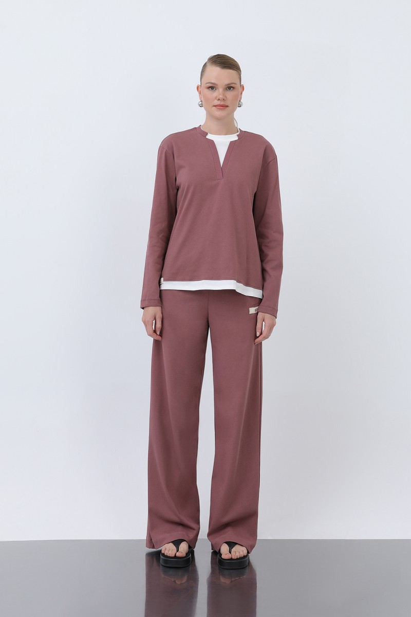 Kadın Basic Garnili Sweatshirt Kadın Basic Garnili Sweatshirt