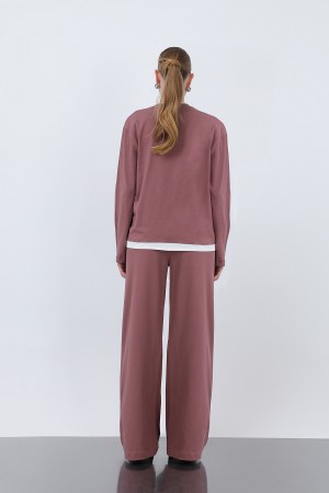 Kadın Basic Garnili Sweatshirt Kadın Basic Garnili Sweatshirt