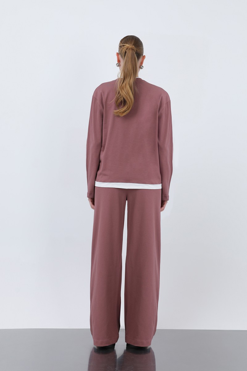 Kadın Basic Garnili Sweatshirt Kadın Basic Garnili Sweatshirt
