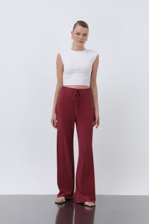 Kadın Fitilli Belden Bağlamalı Pantolon -32224PNT Kadın Fitilli Belden Bağlamalı Pantolon -32224PNT