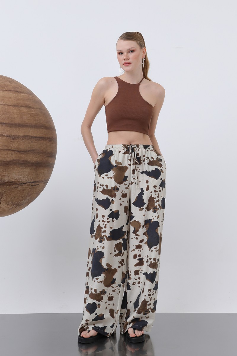 Kadın Desenli Bol Pantolon -32230PNT Kadın Desenli Bol Pantolon -32230PNT