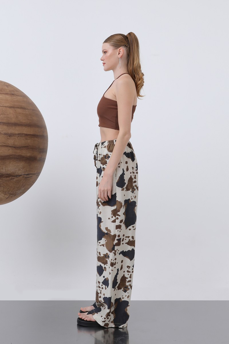 Kadın Desenli Bol Pantolon -32230PNT Kadın Desenli Bol Pantolon -32230PNT