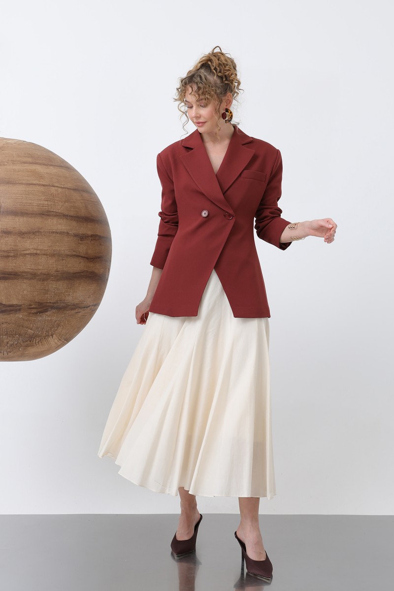 Kadın Önden Düğmeli Blazer Ceket -32245CKT Kadın Önden Düğmeli Blazer Ceket -32245CKT