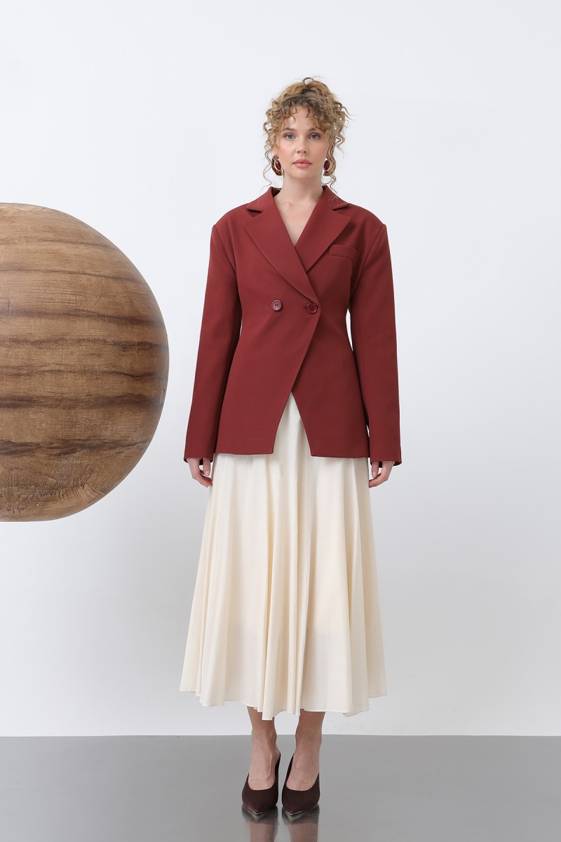 Kadın Önden Düğmeli Blazer Ceket -32245CKT Kadın Önden Düğmeli Blazer Ceket -32245CKT