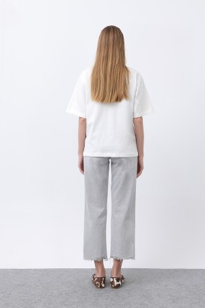 Kadın Kız Baskılı Basic Tshirt -32254TSH Kadın Kız Baskılı Basic Tshirt -32254TSH