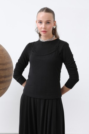 Kadın Atlet Detaylı Bluz -32262BLZ Kadın Atlet Detaylı Bluz -32262BLZ
