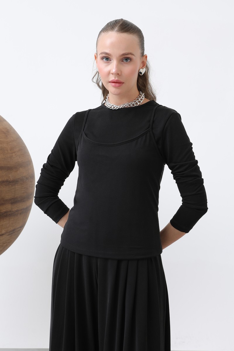 Kadın Atlet Detaylı Bluz -32262BLZ Kadın Atlet Detaylı Bluz -32262BLZ