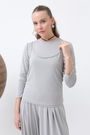 Kadın Atlet Detaylı Bluz -32262BLZ Kadın Atlet Detaylı Bluz -32262BLZ