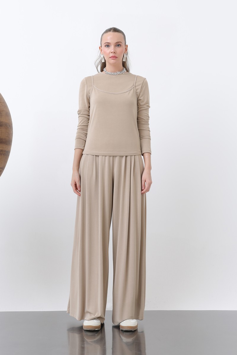Kadın Atlet Detaylı Bluz -32262BLZ