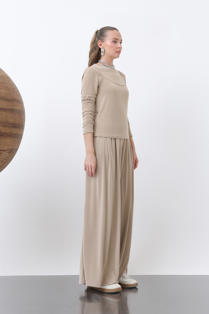 Kadın Atlet Detaylı Bluz -32262BLZ
