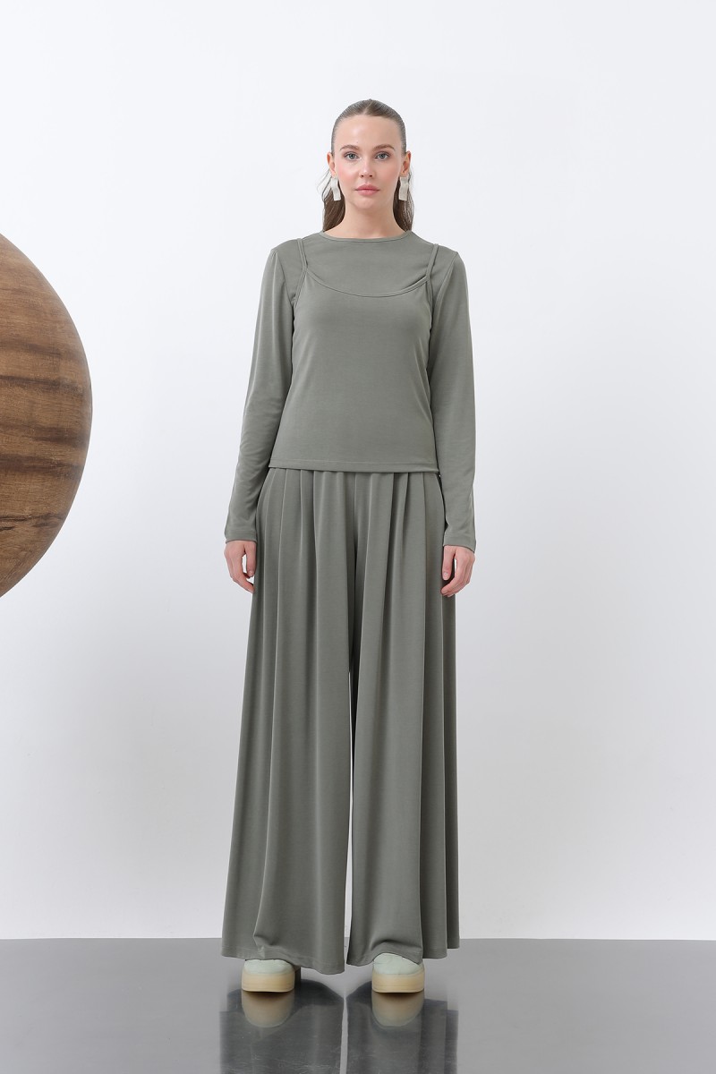 Kadın Atlet Detaylı Bluz -32262BLZ