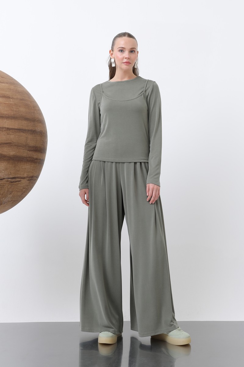 Kadın Atlet Detaylı Bluz -32262BLZ