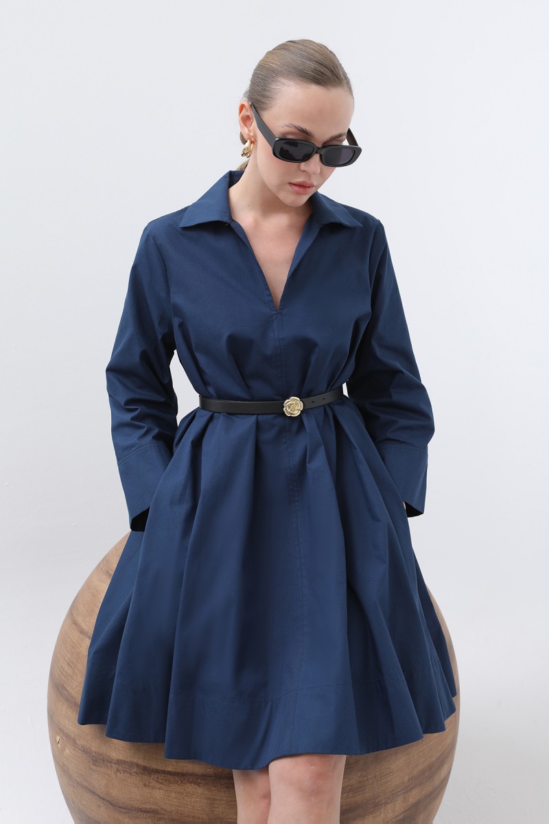 Kadın Poplin Mini Elbise -32274ELB Kadın Poplin Mini Elbise -32274ELB