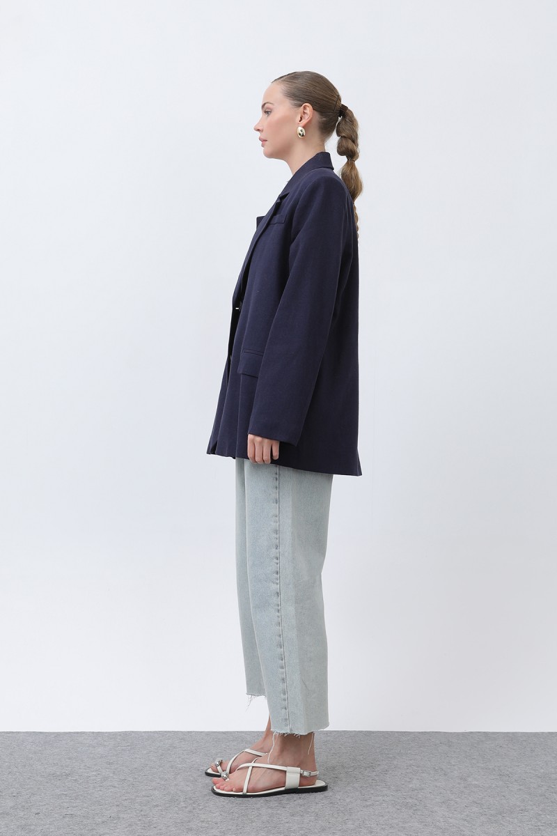 Kadın Keten Blazer Ceket -32303CKT Kadın Keten Blazer Ceket -32303CKT