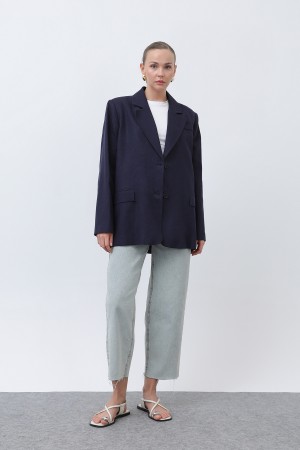 Kadın Keten Blazer Ceket -32303CKT Kadın Keten Blazer Ceket -32303CKT