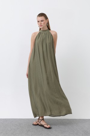 Kadın Halter Yaka Elbise - 32322ELB Kadın Halter Yaka Elbise - 32322ELB