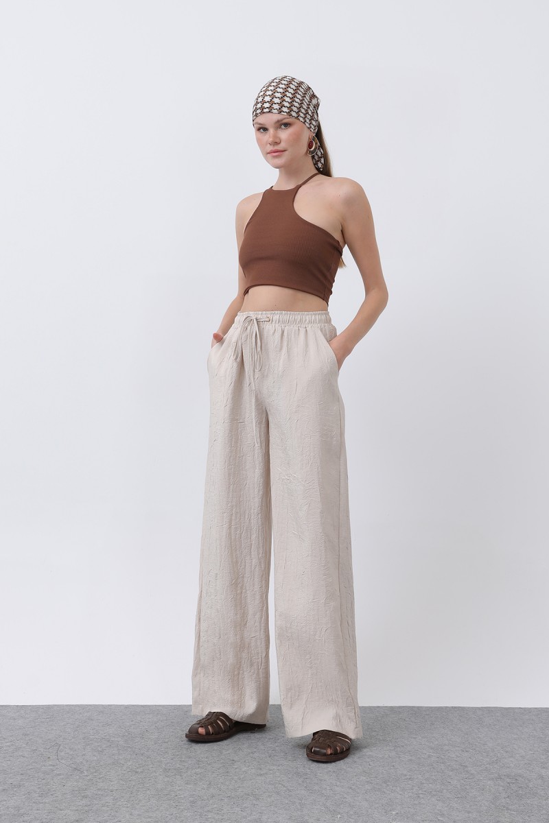 Kadın Belden Bağlamalı Pantolon - 32334PNT Kadın Belden Bağlamalı Pantolon - 32334PNT