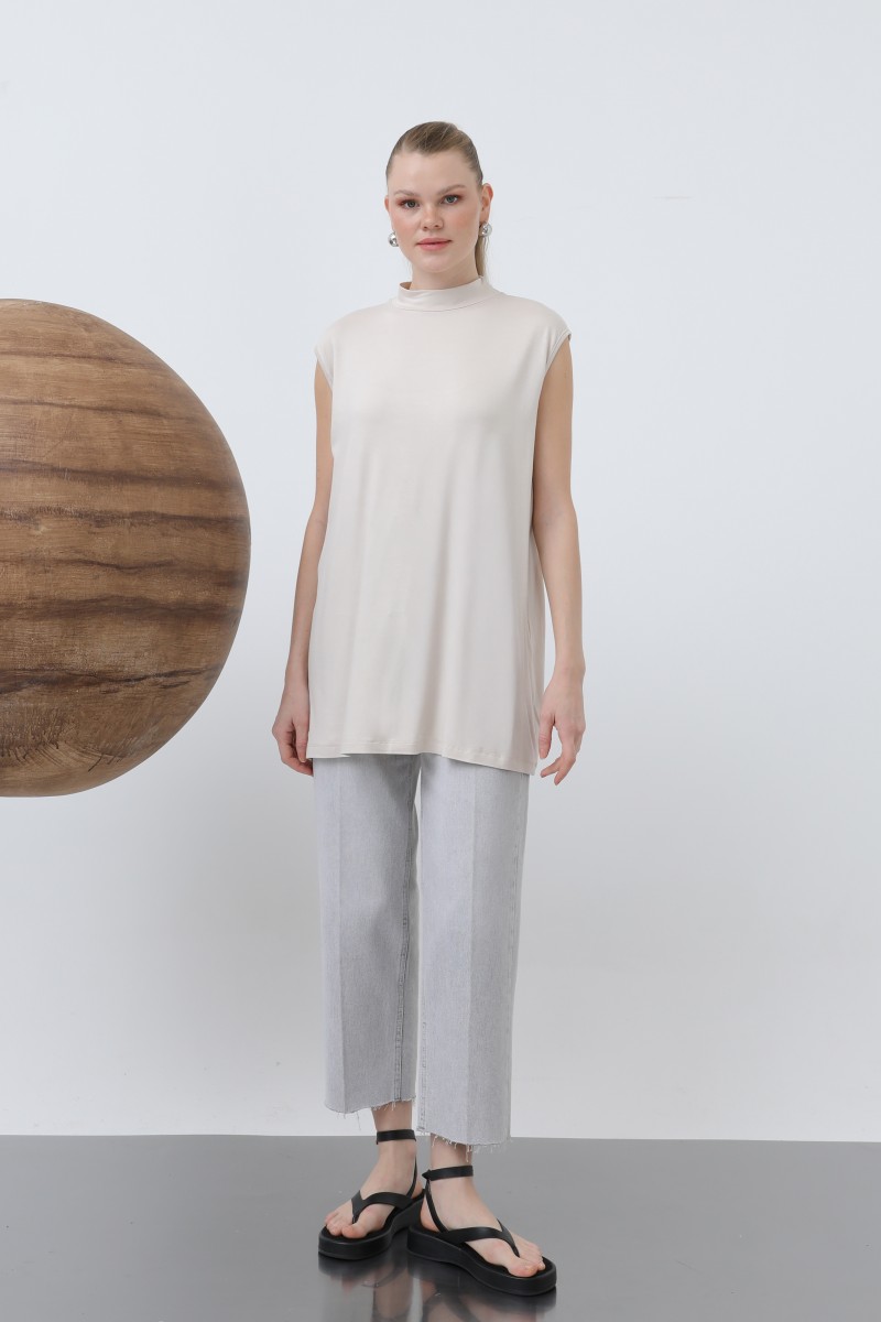 Women's Sleeveless Crew Neck Tunic Long Underwear - 40006BLZ Women's Sleeveless Crew Neck Tunic Long Underwear - 40006BLZ