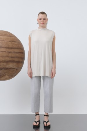 Women's Sleeveless Crew Neck Tunic Long Underwear - 40006BLZ Women's Sleeveless Crew Neck Tunic Long Underwear - 40006BLZ