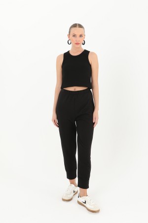 بنطال رياضي نسائي بتفاصيل مضلعة - 30189PNT بنطال رياضي نسائي بتفاصيل مضلعة - 30189PNT
