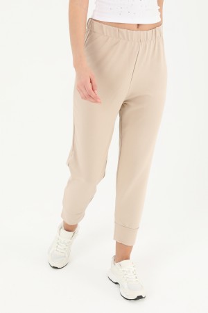 Women's Rib Detailed Sweatpants - 30189PNT Women's Rib Detailed Sweatpants - 30189PNT