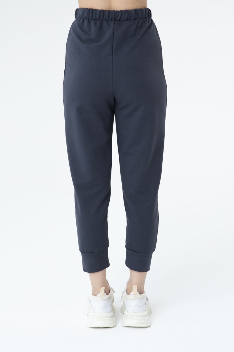 Women's Rib Detailed Sweatpants - 30189PNT Women's Rib Detailed Sweatpants - 30189PNT