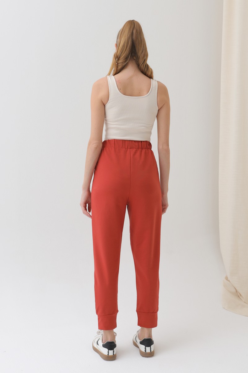 Women's Rib Detailed Sweatpants - 30189PNT Women's Rib Detailed Sweatpants - 30189PNT