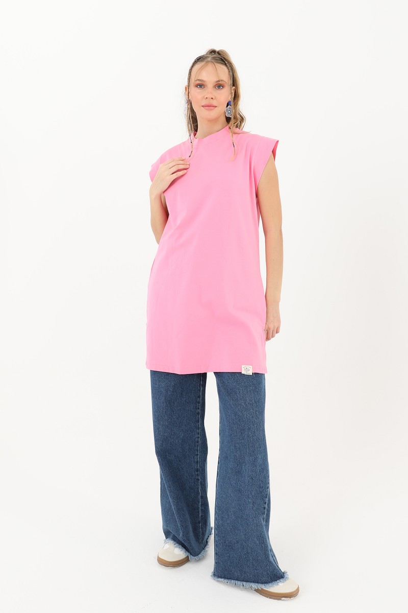 Kadın Basic Kolsuz T-shirt - 30725TUN Kadın Basic Kolsuz T-shirt - 30725TUN