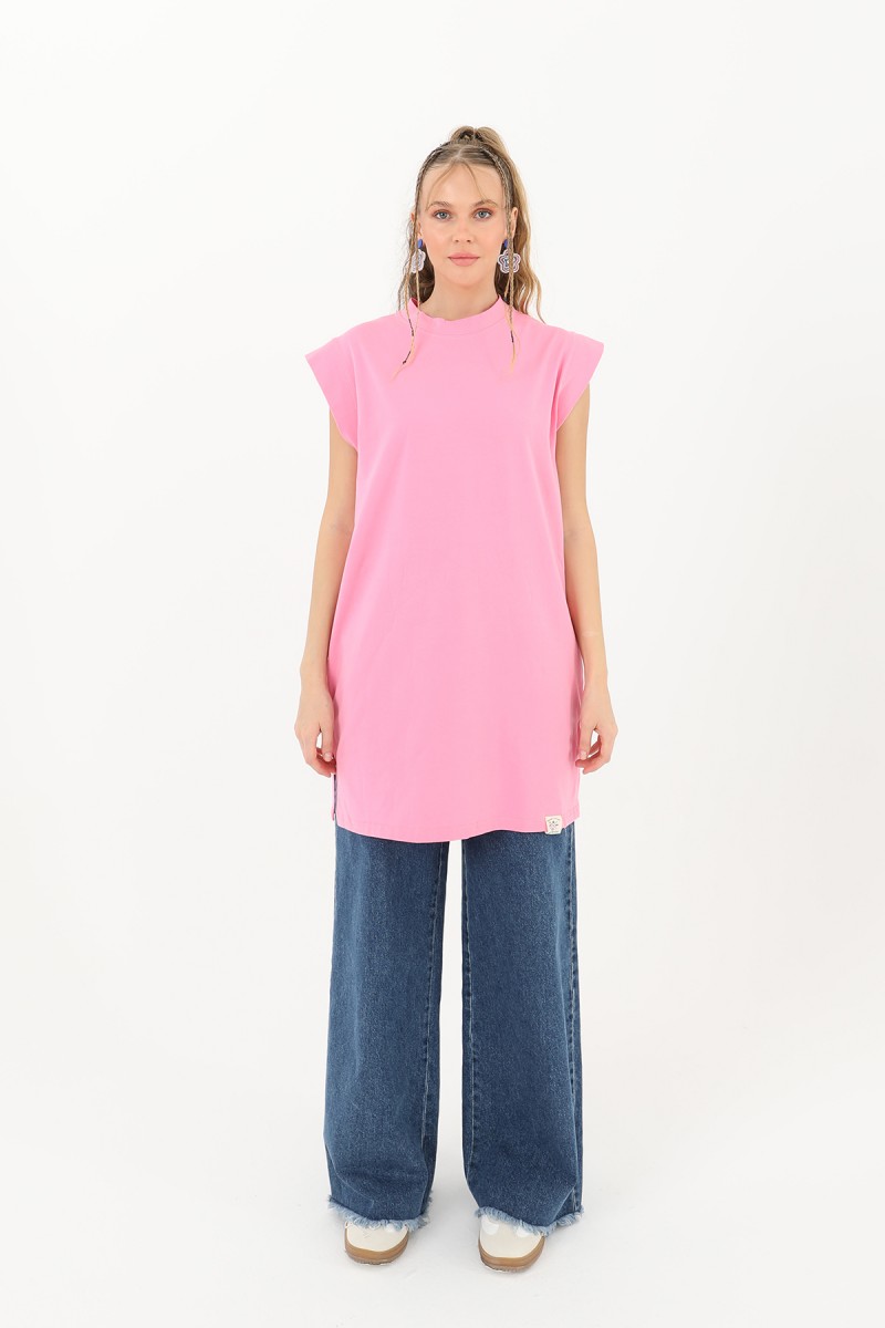 Kadın Basic Kolsuz T-shirt - 30725TUN Kadın Basic Kolsuz T-shirt - 30725TUN