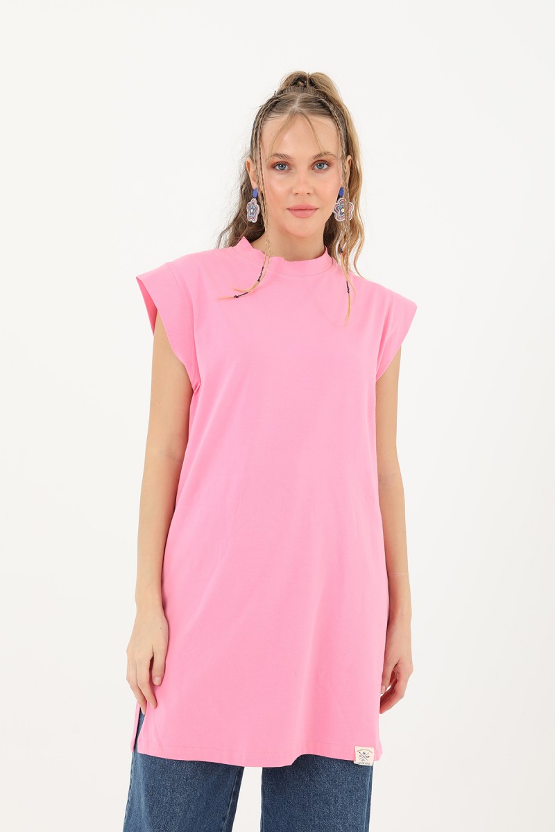Kadın Basic Kolsuz T-shirt - 30725TUN Kadın Basic Kolsuz T-shirt - 30725TUN