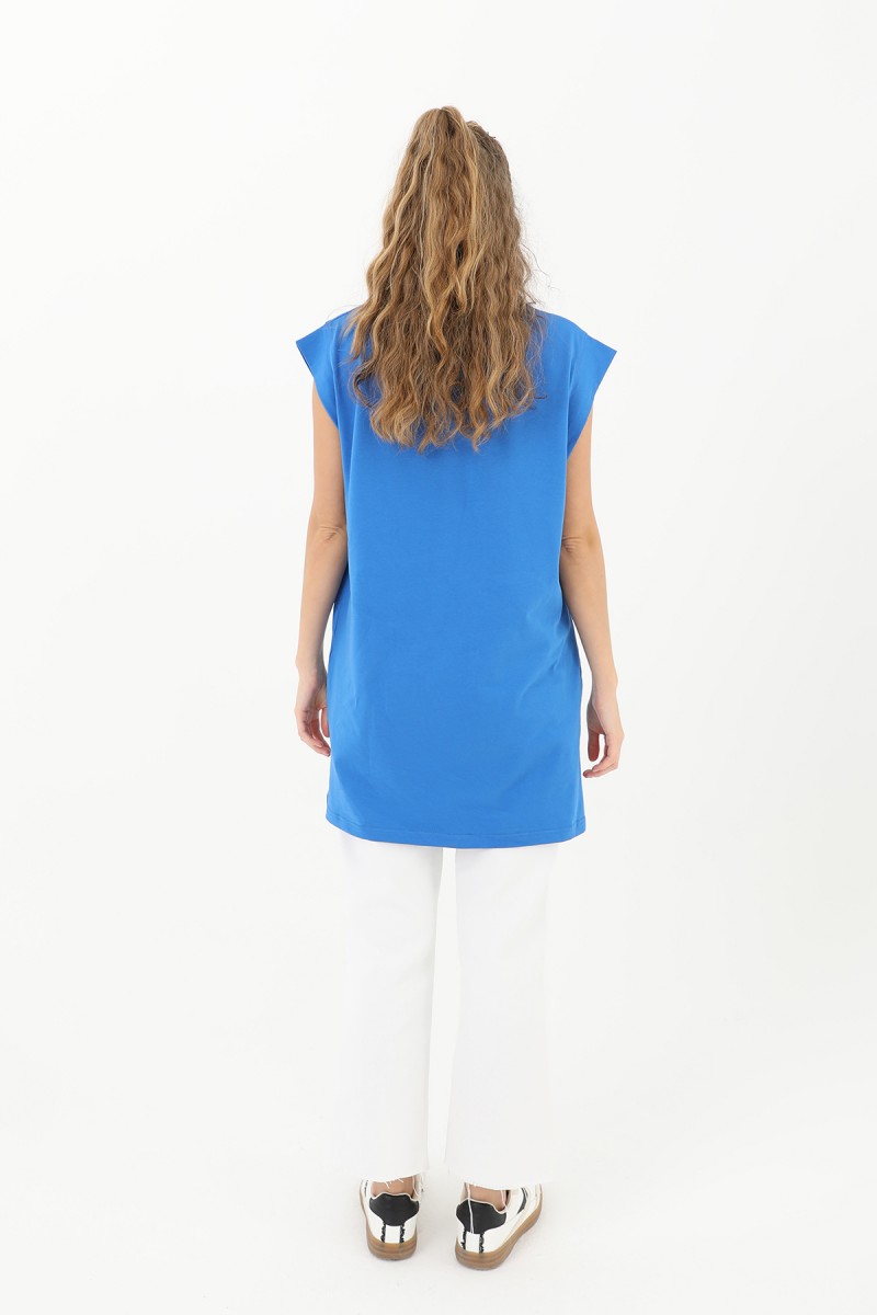 Kadın Basic Kolsuz T-shirt  - 30725TUN