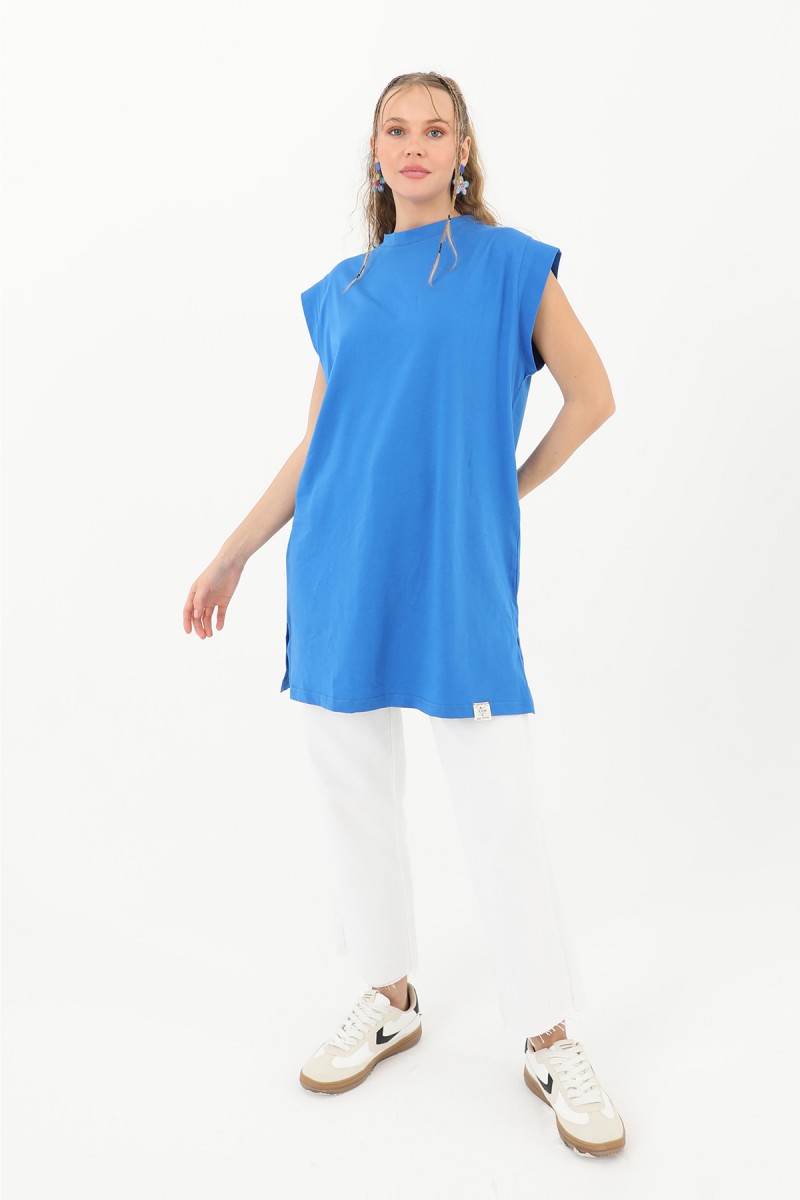 Kadın Basic Kolsuz T-shirt  - 30725TUN