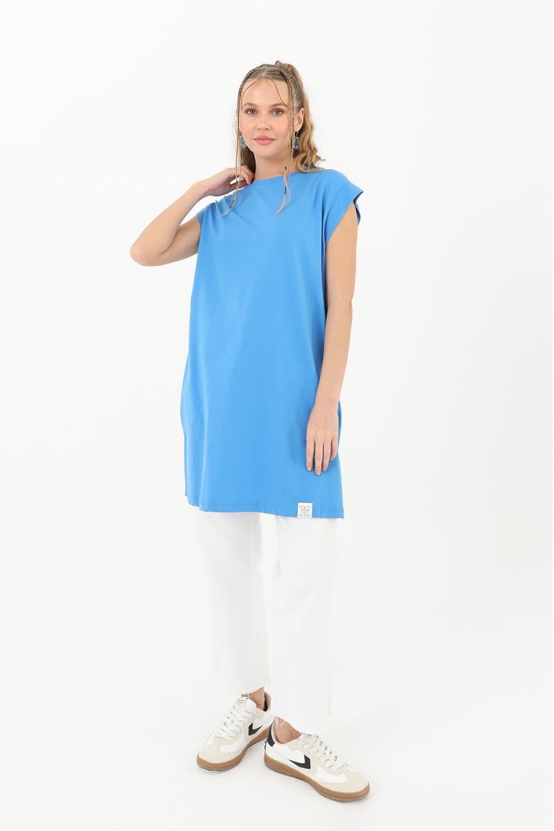 Kadın Basic Kolsuz T-shirt - 30725TUN Kadın Basic Kolsuz T-shirt - 30725TUN