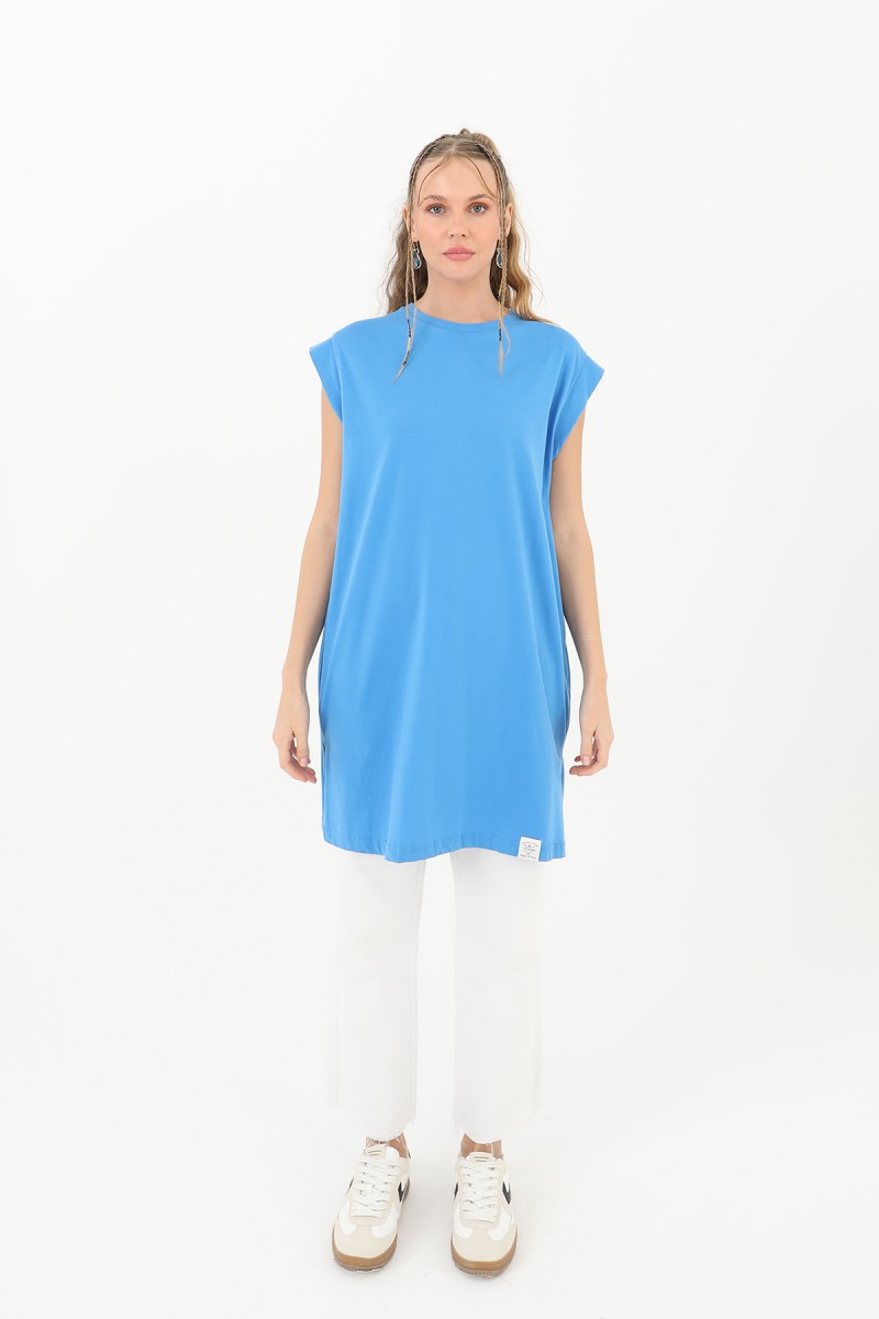 Kadın Basic Kolsuz T-shirt - 30725TUN Kadın Basic Kolsuz T-shirt - 30725TUN