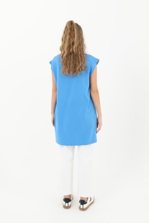 Kadın Basic Kolsuz T-shirt - 30725TUN Kadın Basic Kolsuz T-shirt - 30725TUN