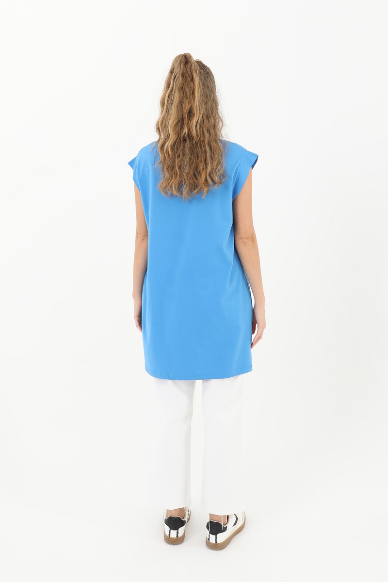 Kadın Basic Kolsuz T-shirt - 30725TUN Kadın Basic Kolsuz T-shirt - 30725TUN