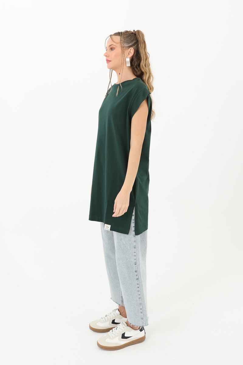 Kadın Basic Kolsuz T-shirt - 30725TUN Kadın Basic Kolsuz T-shirt - 30725TUN