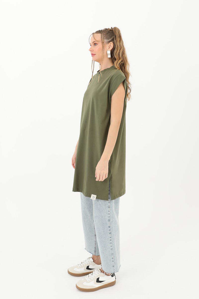 Kadın Basic Kolsuz T-shirt - 30725TUN Kadın Basic Kolsuz T-shirt - 30725TUN