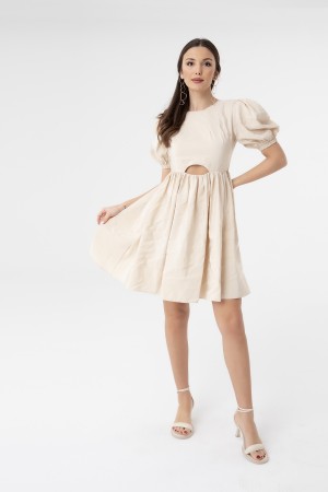 Kadın Poplin Yarım Kol Elbise - 31069ELB Kadın Poplin Yarım Kol Elbise - 31069ELB