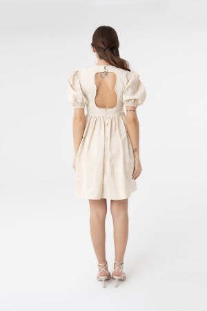 Kadın Poplin Yarım Kol Elbise - 31069ELB Kadın Poplin Yarım Kol Elbise - 31069ELB