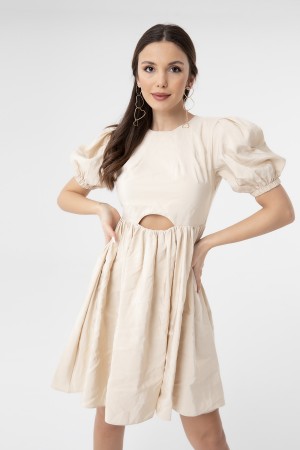 Kadın Poplin Yarım Kol Elbise - 31069ELB Kadın Poplin Yarım Kol Elbise - 31069ELB