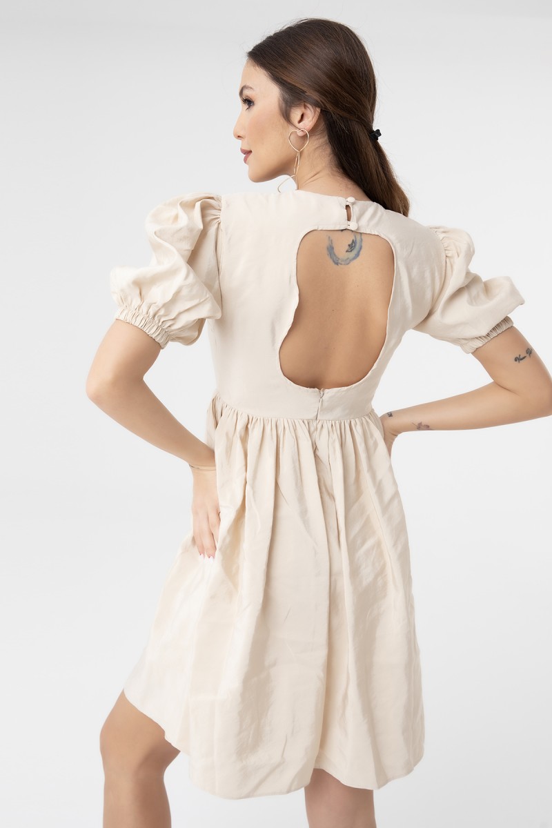 Kadın Poplin Yarım Kol Elbise - 31069ELB Kadın Poplin Yarım Kol Elbise - 31069ELB
