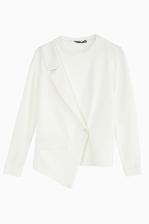 Kadın Ceket Detaylı Sweatshirt - 31441SWT